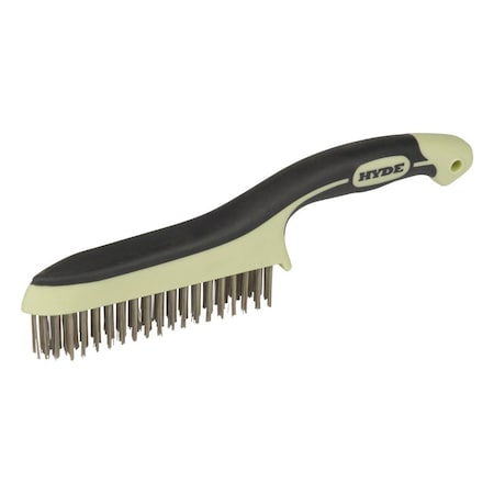 Hyde Hyde MAXXGRIP PRO 1 in. W X 11.75 in. L Stainless Steel Wire Brush 46831